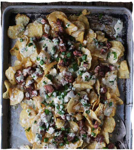 Steak and Gorgonzola Kettle Chip Nachos