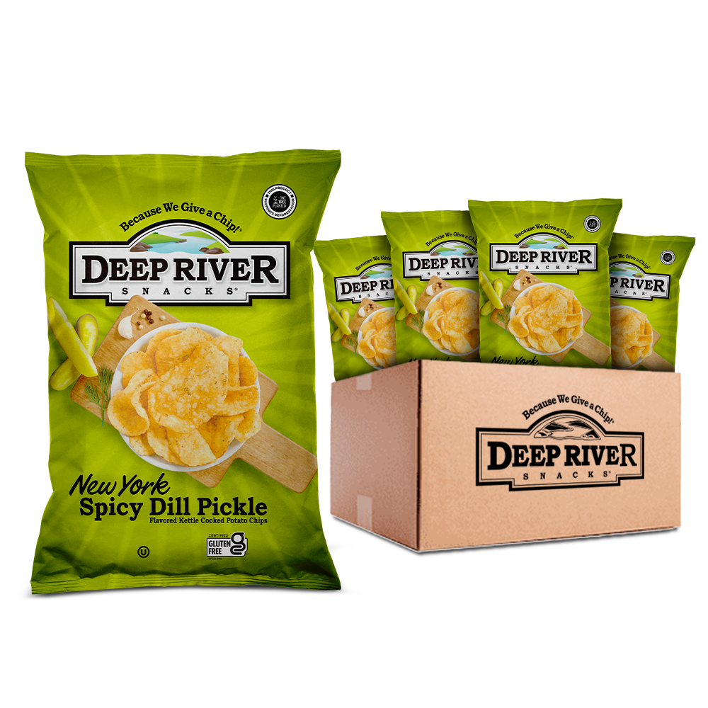 New York Spicy Dill Pickle Kettle Cooked Potato Chips