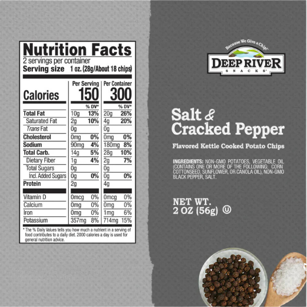 Salt & Cracked Pepper Kettle Cooked Potato Chips