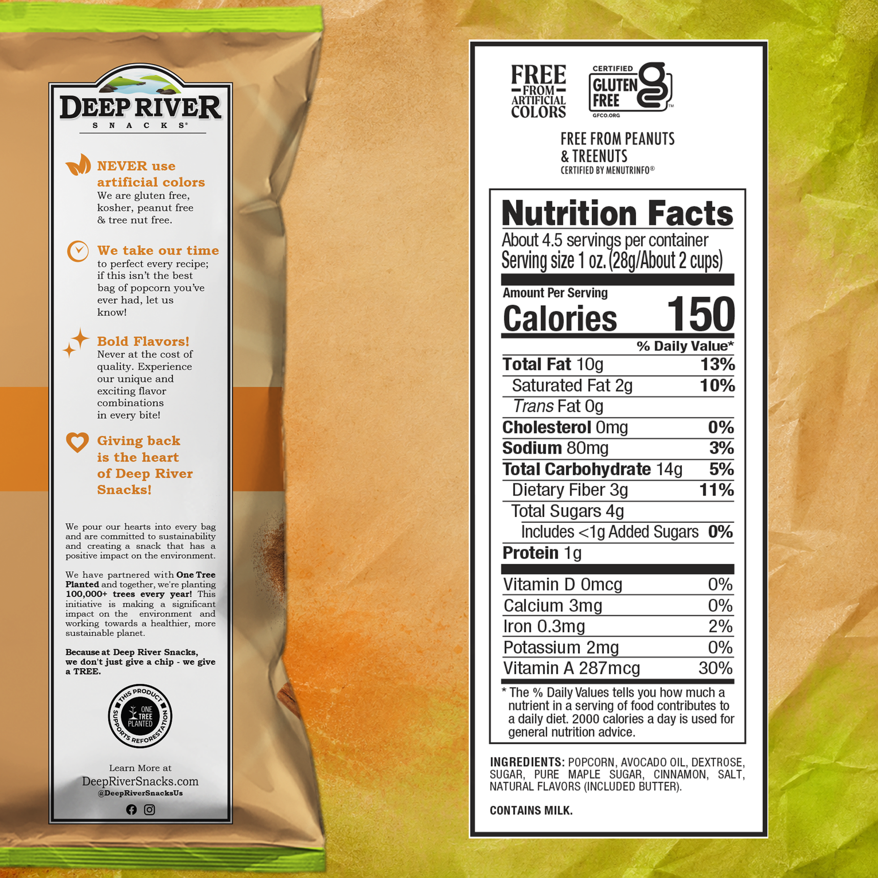 Deep River Popcorn Cinnamon Swirl – Made With Avocado Oil
