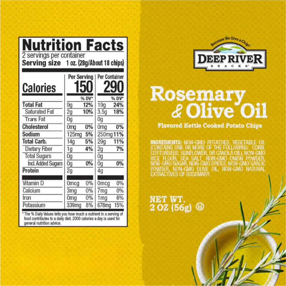 Rosemary & Olive Oil Kettle Cooked Potato Chips