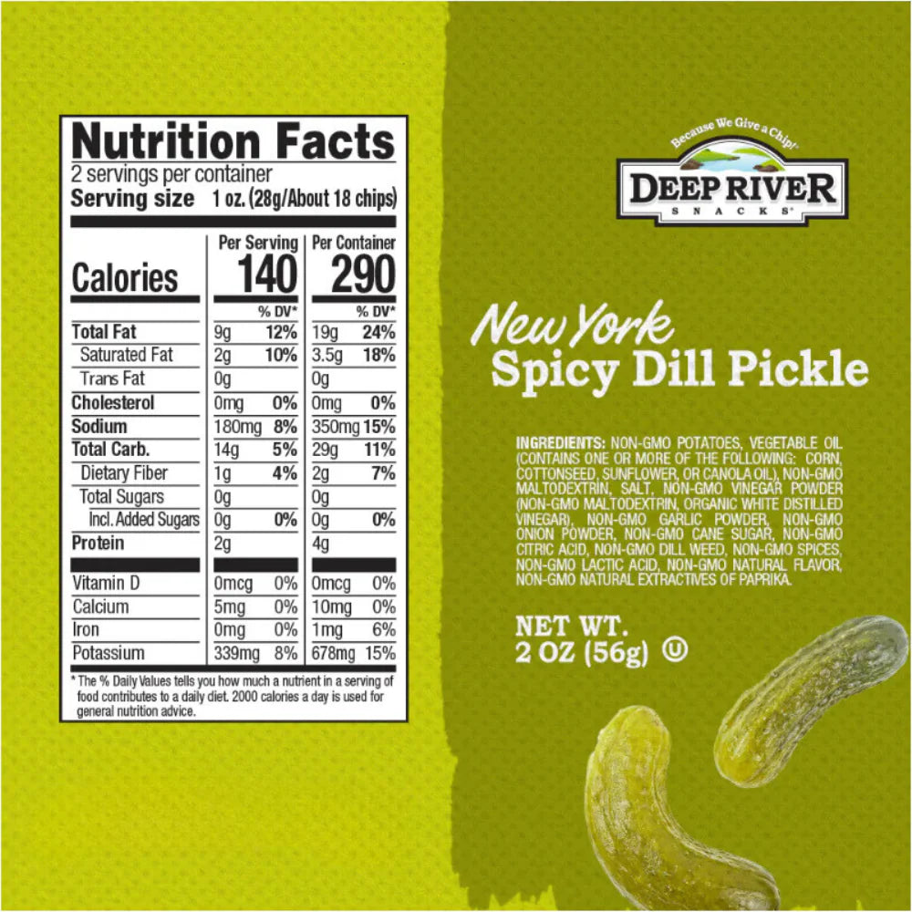 New York Spicy Dill Pickle Kettle Cooked Potato Chips
