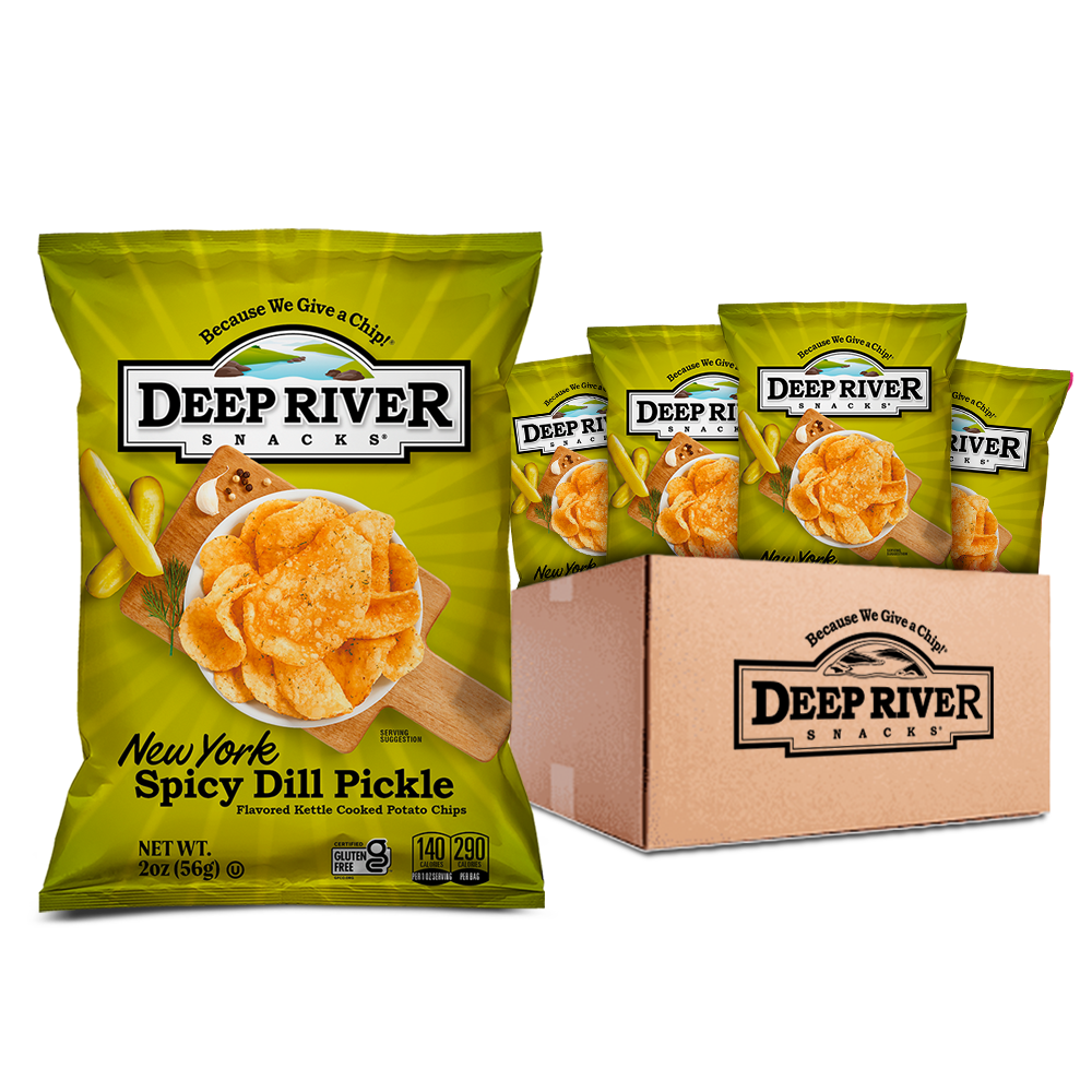New York Spicy Dill Pickle Kettle Cooked Potato Chips