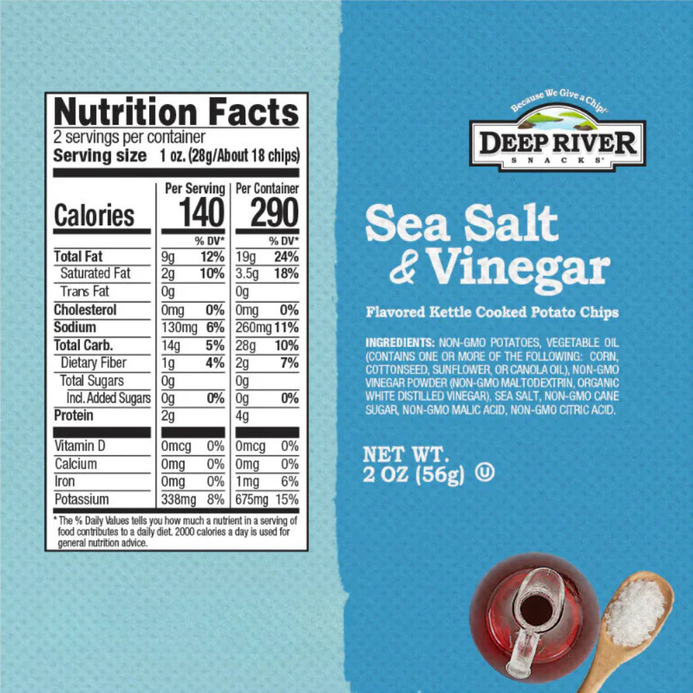 Sea Salt & Vinegar Kettle Cooked Potato Chips