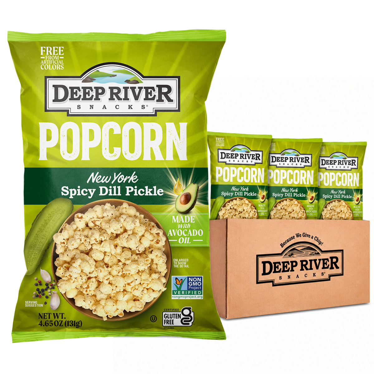 Deep River Popcorn New York Spicy Dill Pickle – Made With Avocado Oil