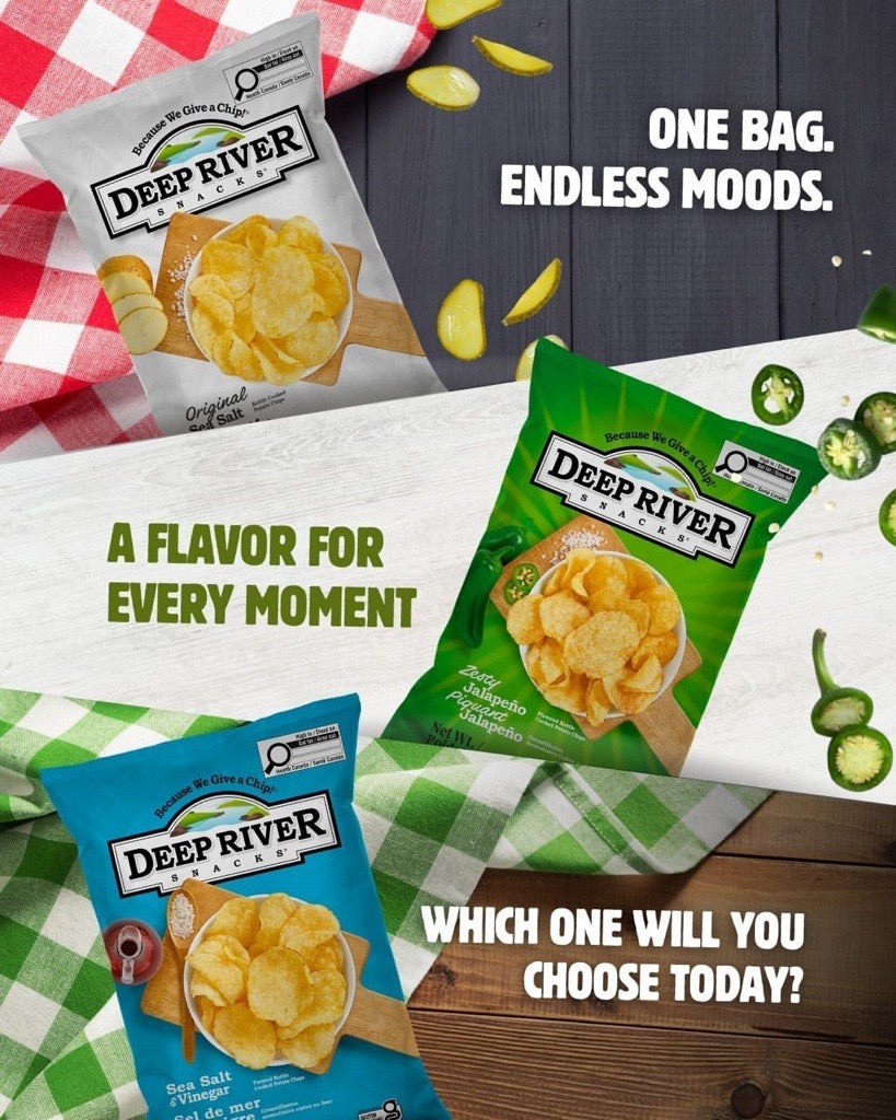Deep River Snacks Kettle Potato Chips Variety Pack, 2 oz Bags, 24 Count