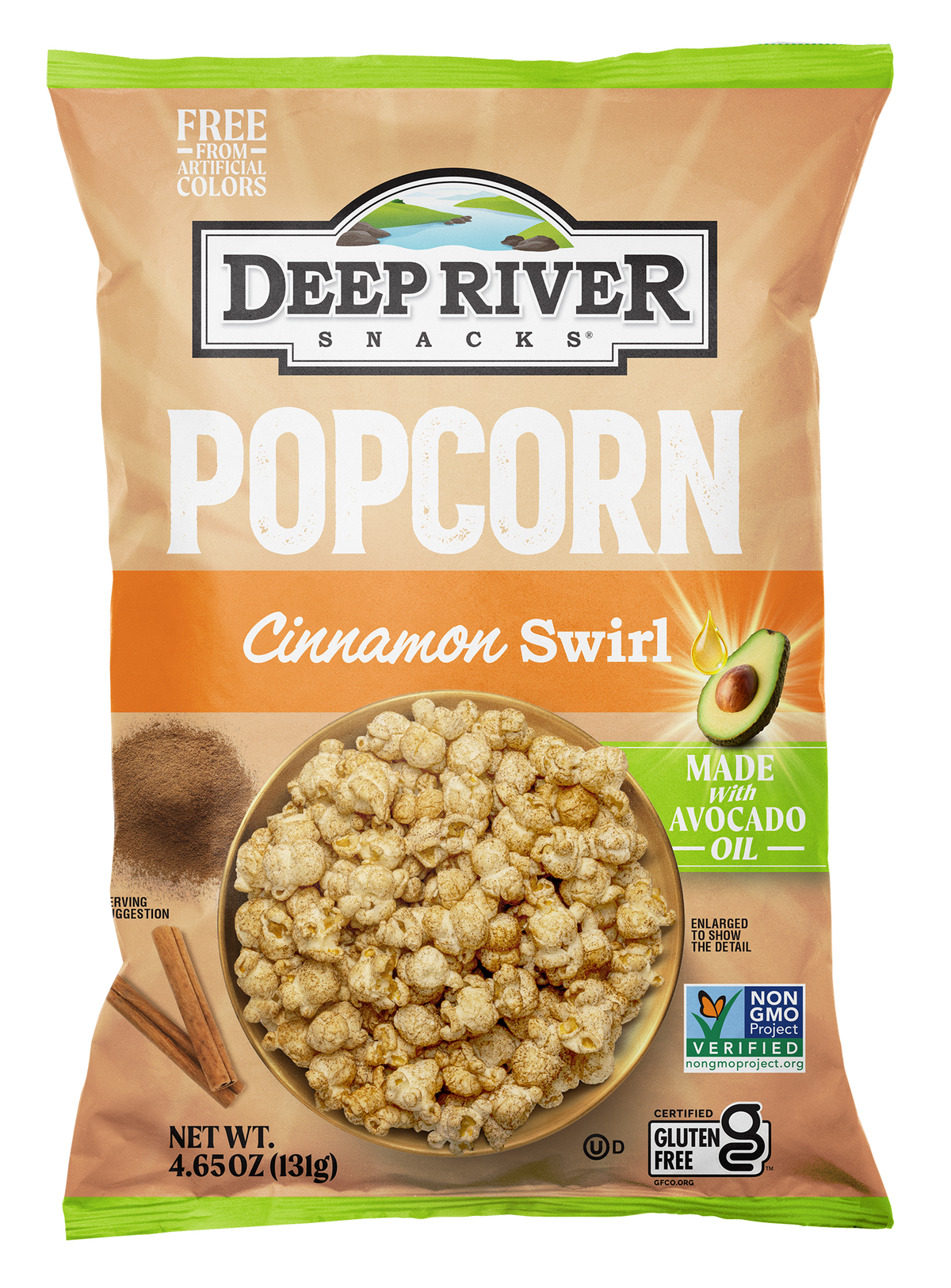 Deep River Popcorn Cinnamon Swirl – Made With Avocado Oil