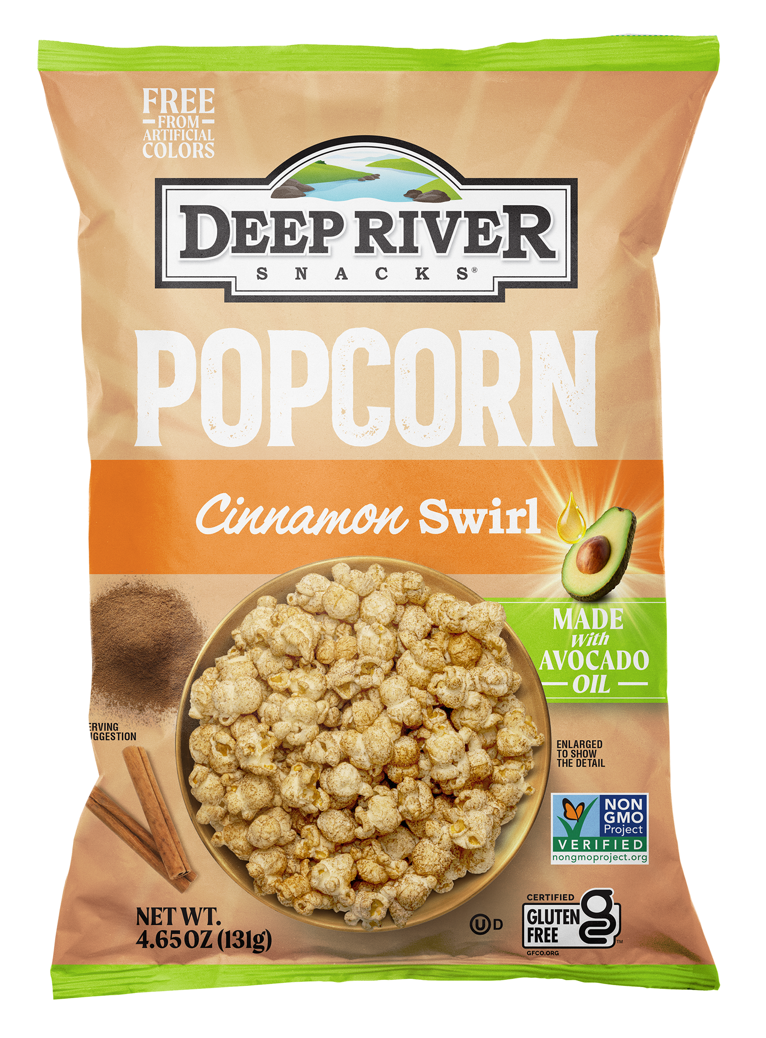 Deep River Popcorn Cinnamon Swirl – Made With Avocado Oil