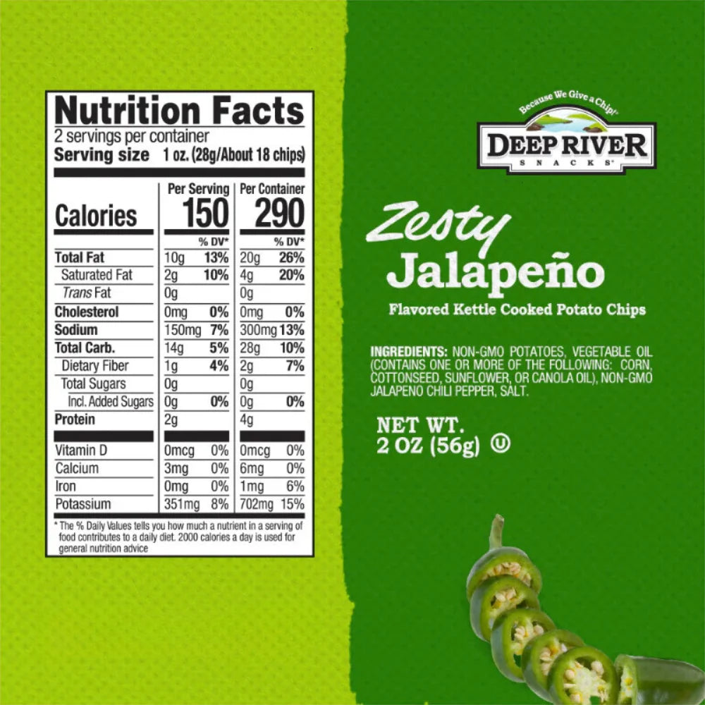Zesty Jalapeno Kettle Cooked Potato Chips