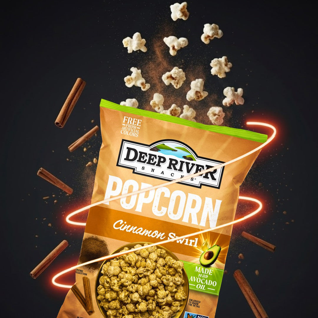 Deep River Popcorn Cinnamon Swirl – Made With Avocado Oil