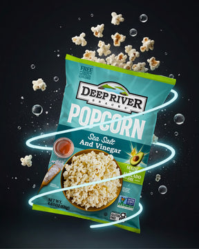 Deep River Popcorn Sea Salt & Vinegar  – Made With Avocado Oil