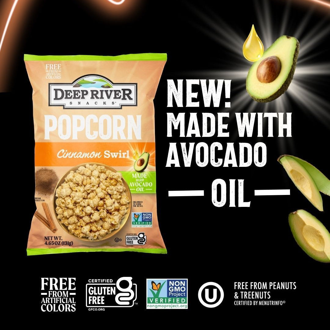 Deep River Popcorn Cinnamon Swirl – Made With Avocado Oil