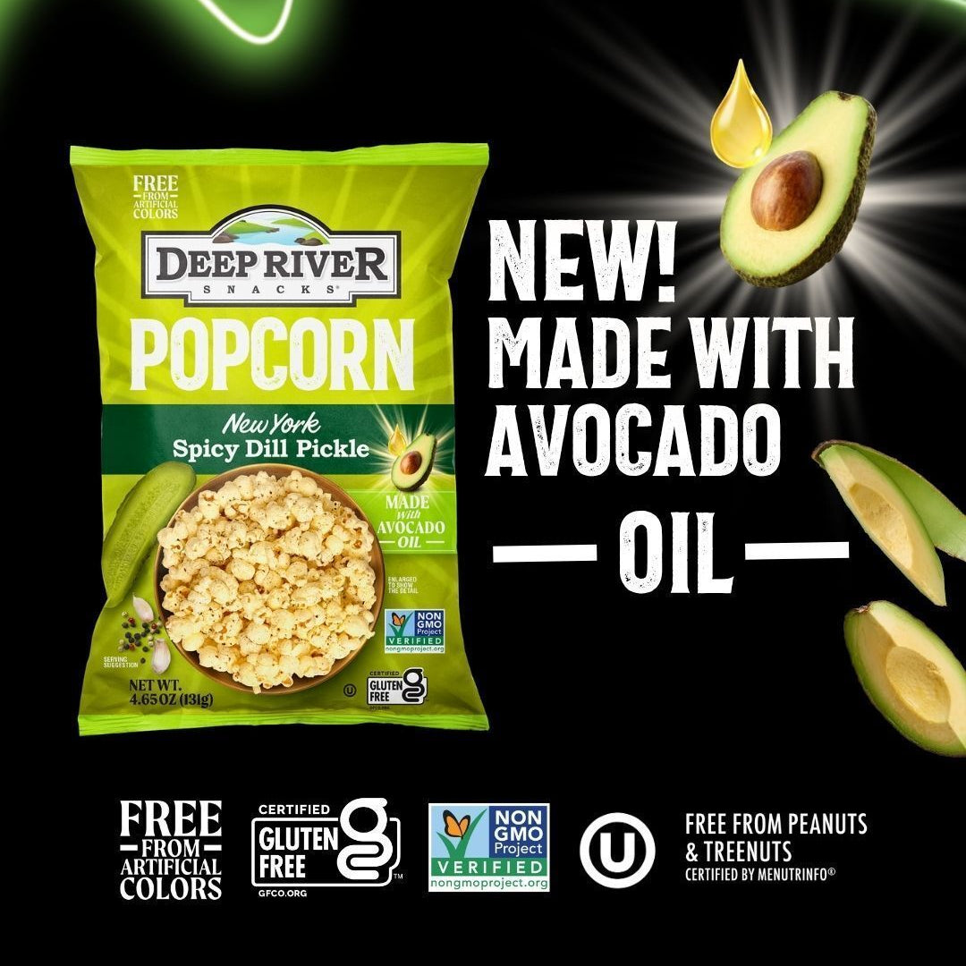 Deep River Popcorn New York Spicy Dill Pickle – Made With Avocado Oil