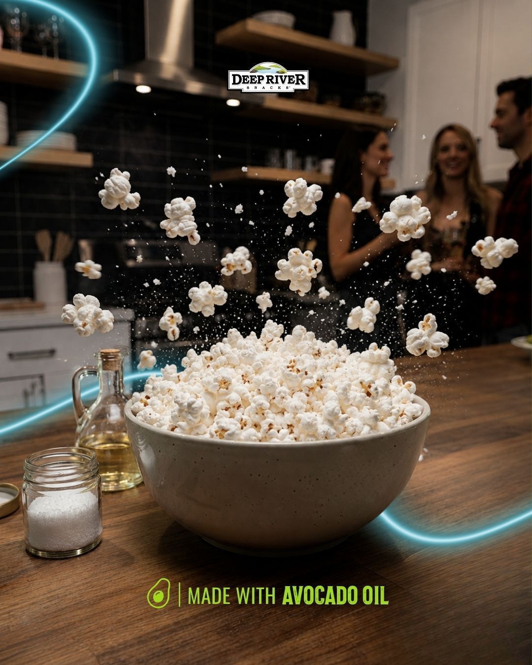 Deep River Popcorn Sea Salt & Vinegar  – Made With Avocado Oil