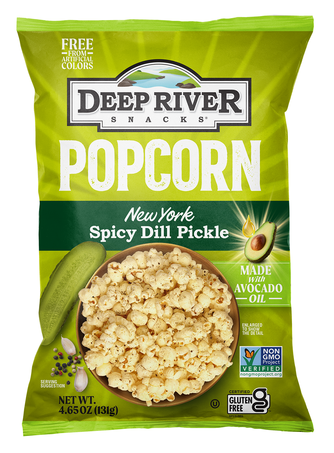 Deep River Popcorn New York Spicy Dill Pickle – Made With Avocado Oil