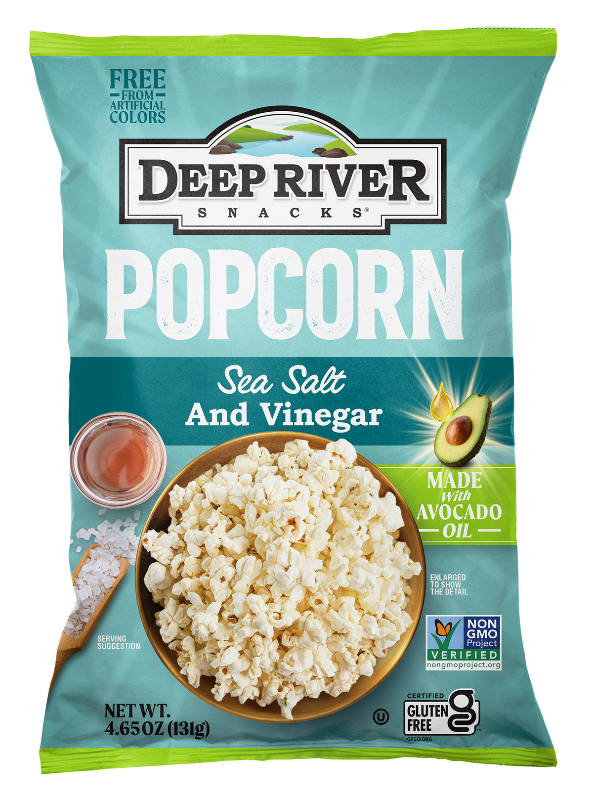 Deep River Popcorn Sea Salt & Vinegar  – Made With Avocado Oil