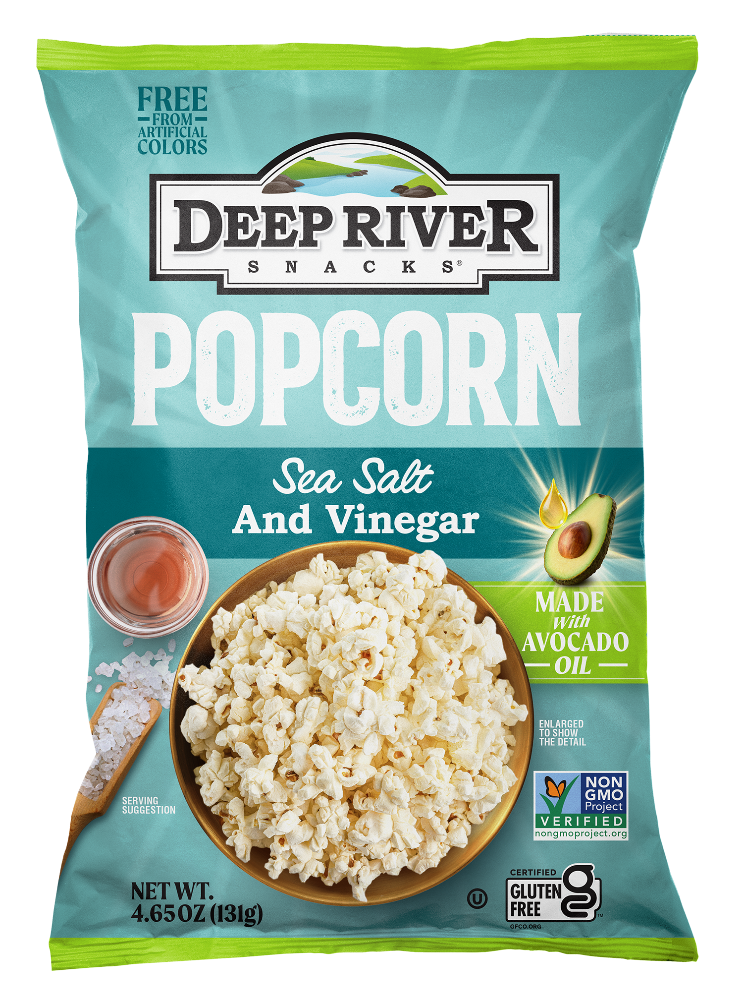 Deep River Popcorn Sea Salt & Vinegar  – Made With Avocado Oil