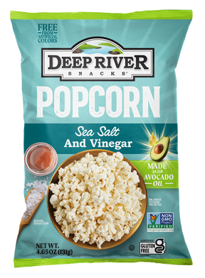 Deep River Popcorn Sea Salt & Vinegar  – Made With Avocado Oil