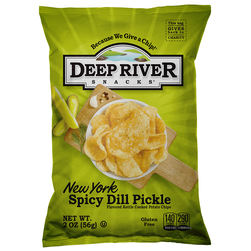 New York Spicy Dill Pickle Kettle Cooked Potato Chips