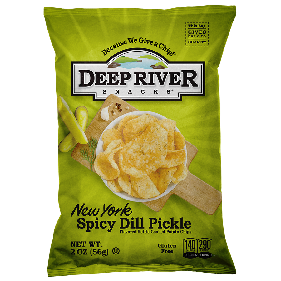 New York Spicy Dill Pickle Kettle Cooked Potato Chips